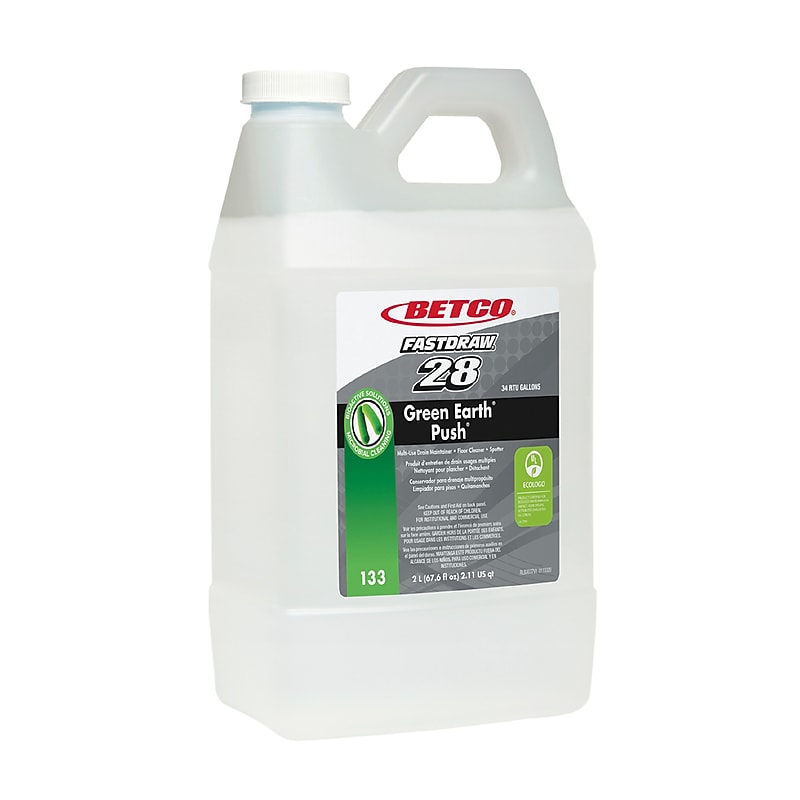 Betco Probiotic Solutions Push Drain Maintainer/Odor Eliminator, Mint Scent, 67.6 Oz., 4/Carton (1334700) image 1