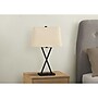 Monarch Specialties Inc. Incandescent Table Lamp, Matte Black/Beige (I 9638)~#|#~C1A309E8-E447-4FF4-AC08F3E8C799CDF4_sc7