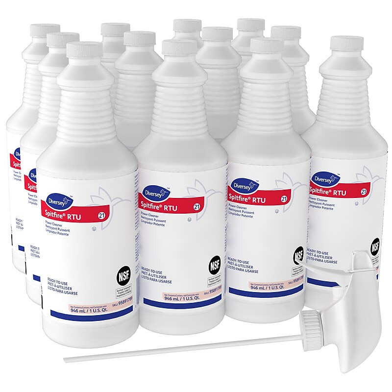 Diversey Spitfire Power All-Purpose Cleaner, Fresh Pine Scent, 32 oz., 12/Carton (95891789) image 1