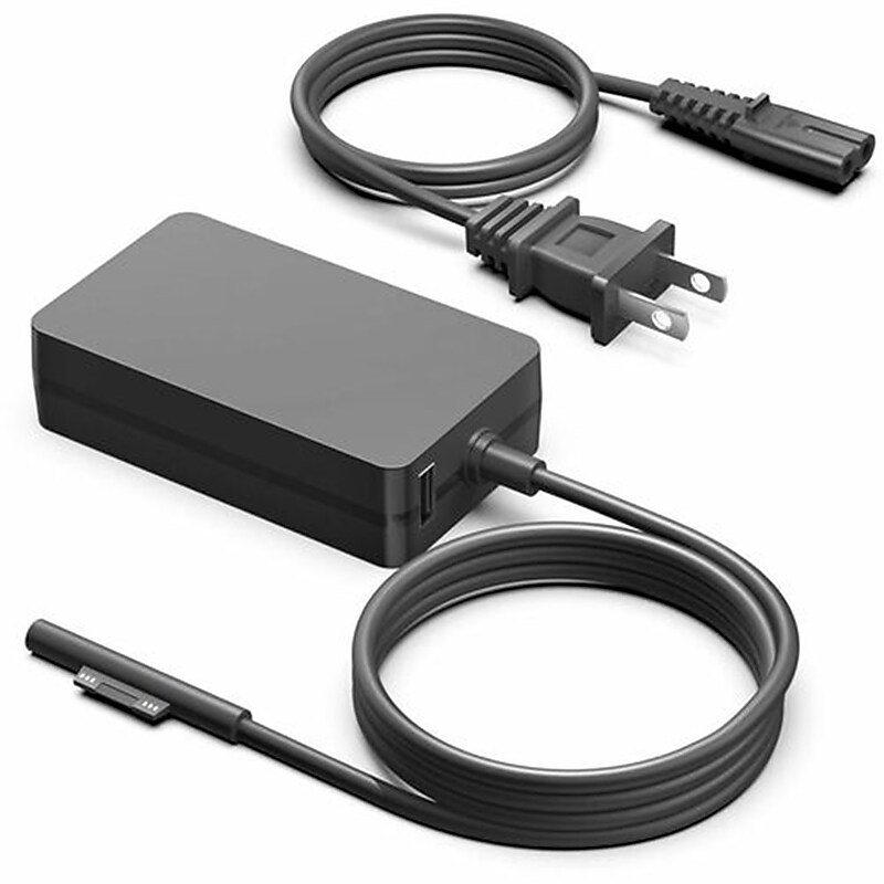 BTI 44W Slim Laptop Adapter & Charger for Microsoft Surface Laptops, Black (KVJ-00001-BTI) image 1