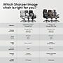 Sharper Image S-950 Heated Ergonomic Faux Leather Swivel Executive Massage Chair, Gray/Black (52755M-GRYBLK)~#|#~C1B7B6F7-8632-4021-B0A9EA142EA2489C_sc7
