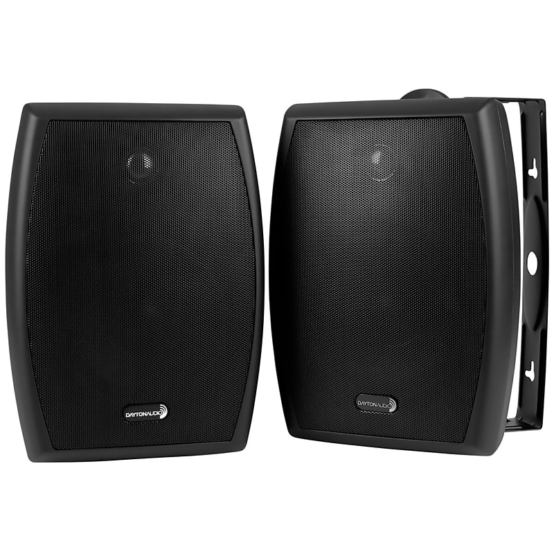 Dayton Audio IO-Series IO655 85W Max Indoor/Outdoor Speaker Set, 2 Count, Black image 1