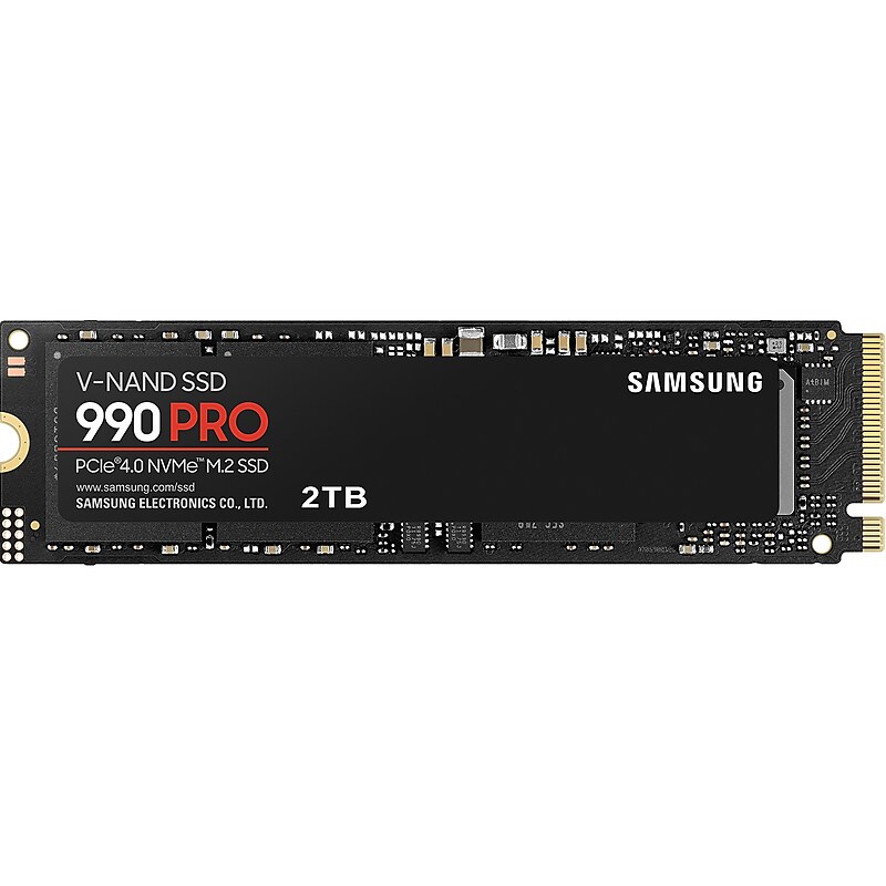 Samsung 990 PRO 2TB M.2 PCI Express 4.0 Internal Solid-State Drive, V-NAND (MZ-V9P2T0B/AM) image 1