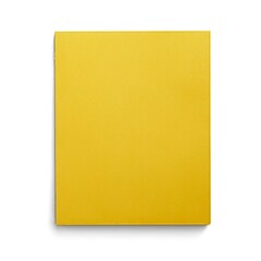 Staples Smooth 2-Pocket Paper Folder with Fasteners, Yellow