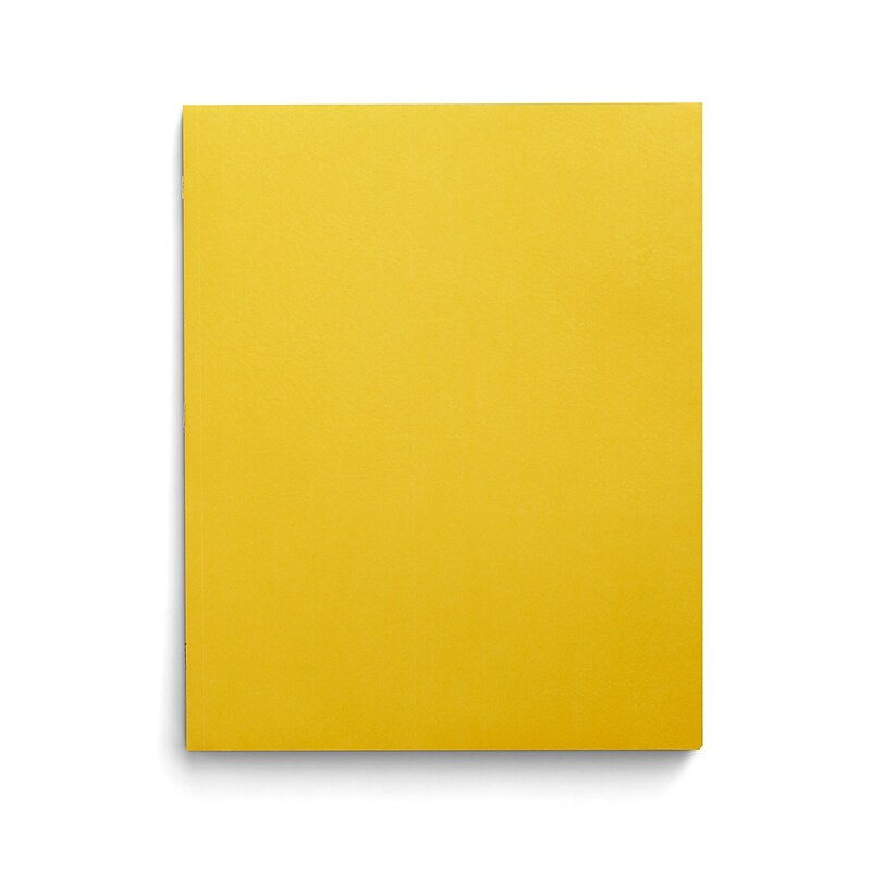 Staples Smooth 2-Pocket Paper Folder with Fasteners, Yellow, 25/Box (50779/27546-CC) image 1
