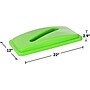 Alpine Industries Polypropylene Recycling Bin with Lid and Dolly, 23 Gallon, Lime Green (ALP477-LGRN4-PKD)~#|#~C1C61C3F-F777-4D01-B5273EEEE4865018_sc7