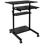 Mount-It! 32" W Mobile Adjustable Standing Desk With Retractable Keyboard Tray, Black (MI-7998B)~#|#~C1C663A0-A2FC-48CC-AFD6D391326DC536_sc7
