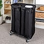 Household Essentials 2-Section Rolling Hamper, Canvas, Black (HE1095)~#|#~C1CF2591-F661-4E17-9723989DEE922B42_sc7