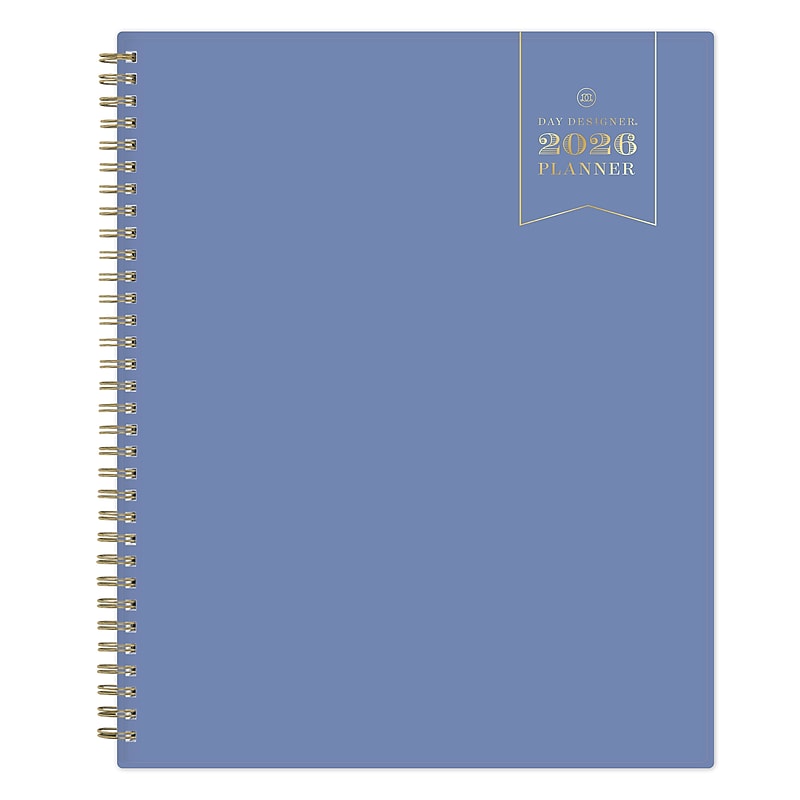 2026 Blue Sky Day Designer 11" x 8.5" Weekly & Monthly Personal Organizer, Plastic Cover, Periwinkle (154671) image 1