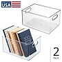 iDESIGN Small Stackable Plastic Storage Bin, Clear, 2/Pack (28169M2)~#|#~C1D08260-0F4D-4D53-8317D27F19DA6F4B_sc7