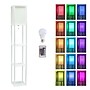 Simple Designs Etagere Organizer 62.5" Floor Lamp with Rectangular Shade, White (LF1014-WHT-CCLB)~#|#~C1D1A187-5CF7-4BAC-9A99B30DA91617EF_sc7