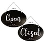 Cosco 2-Side Open/Close Spa Style Indoor Sign, 12" x 8", Black/White (098642)~#|#~C1D8C701-9283-4CD1-8E57461B83DAA215_sc7