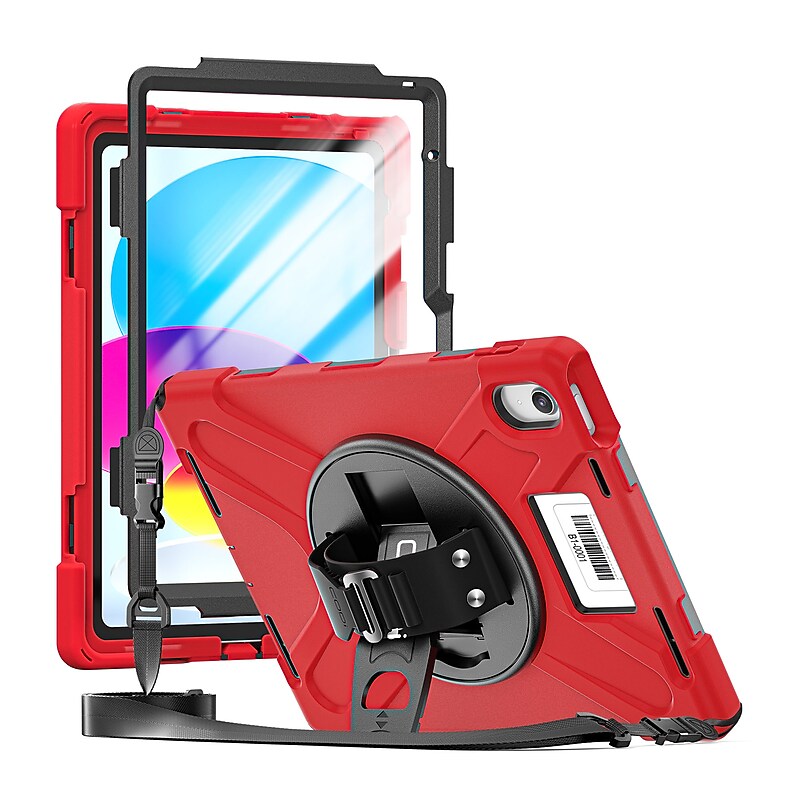 CODi Rugged iPad 11" (A16/11th Gen) & iPad 10.9" (10th Gen) Case with Integrated Screen Protector, Red (C30705069ISRD) image 1