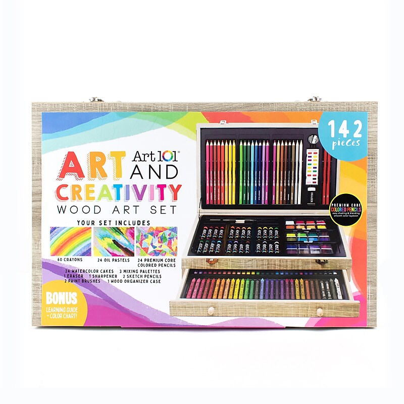 A62Art 101 Wood Art Set, Assorted Colors, 142/Pack (53142MB) image 1