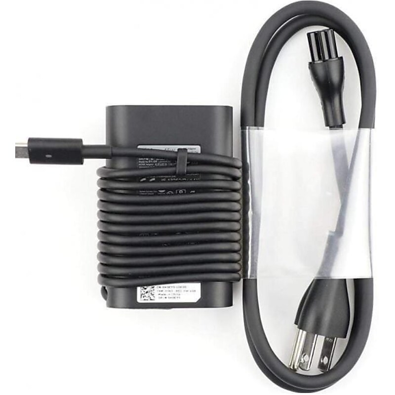 Dell 45W USB Type-C AC Adapter for Latitude 11 5175, Latitude 13 7370, XPS 12 (9250), Black (HDCY5) image 1