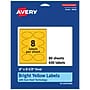 Avery Laser/Inkjet Oval Multipurpose Labels, 2" x 3-1/3", Bright Yellow, 640/Box (94056)~#|#~C1EE3E14-BDD5-4E7A-AF79FBFC589E957F_sc7