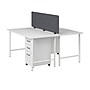 Bush Business Furniture Hustle 30"H x 60"W 2 Person Back to Back Cubicle Workstation, White (HUS014WHSU)~#|#~C1F51EF3-AF08-4DC5-BE1AD4E35565D741_sc7