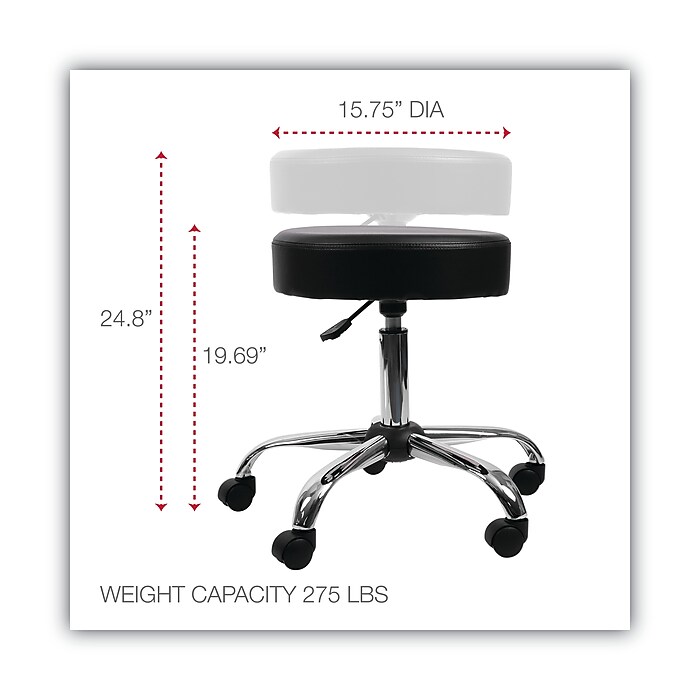 Alera Armless Lab Stool, Black (ALEUS4716) | Staples
