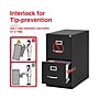 Staples 2-Drawer Vertical File Cabinet, Locking, Letter, Black, 26.5"D (28882D)~#|#~C2015CD9-9C44-4E1D-B81C39C32B34AC87_sc7
