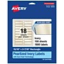 Avery Pearlized Ivory Rectangle Multipurpose Labels, 15/16" x 3-7/16", Ivory, 1800/Box (94218)~#|#~C2049633-4DC9-43D5-951326794F590E96_sc7