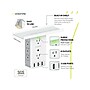 Overtime Wall Outlet Shelf, 8 Outlets and 3 USB Ports, Surge Protector, White (OTWP8O3USB)~#|#~C206BBDC-F08B-4D71-9326AD50A1EA0DAD_sc7