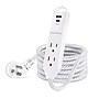 CyberPower GC206UCW Home Office 2-Outlet Surge Protector, 1-USB-C Port, 1-USB-A Port, 6 ft. Cord, 350J Surge Suppression, White ~#|#~C208A6B0-0135-457E-90729E40B228BE27_sc7