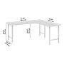 Bush Business Furniture Hustle 72W x 24D L Shaped Computer Desk with Metal Legs, White (HUS002WH)~#|#~C20938FA-5DC7-4363-A4139BE06077C1A2_sc7