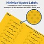 Avery Laser/Inkjet Rectangle Multipurpose Labels, 5/8" x 3", Bright Yellow, 320/Pack (94214)~#|#~C20D7326-A99E-4E00-A53D084EF37605A1_sc7