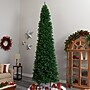 Nearly Natural 12' Slim Green Mountain Pine Artificial Christmas Tree with 1100 Clear LED Lights (T3330)~#|#~C2106CCD-2165-4ACC-BF1B2075DA4FDF5E_sc7