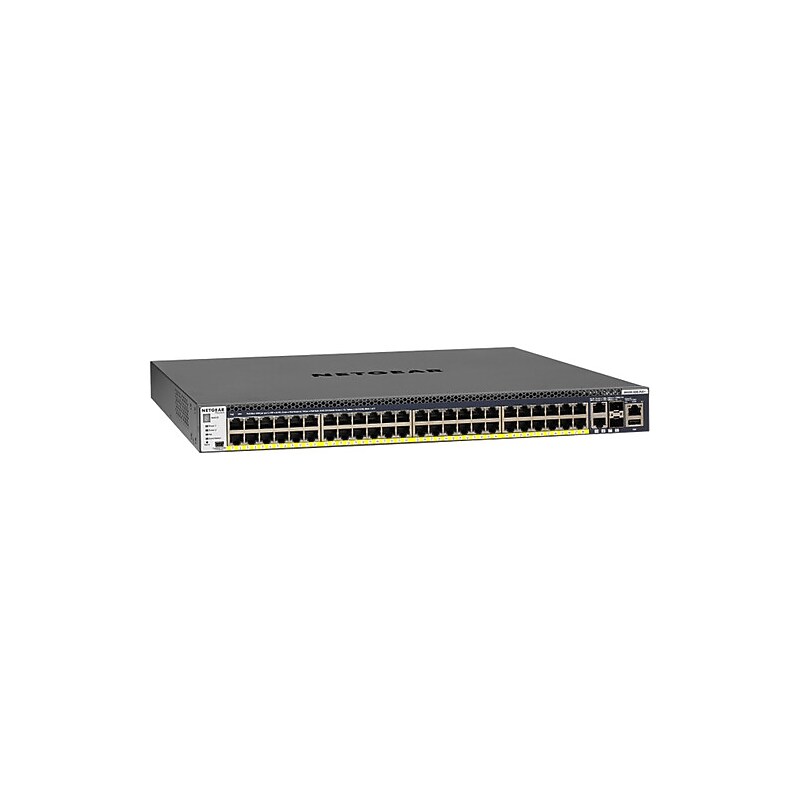 Netgear M4300 48 Ethernet Ports Compliant PoE Managed, 10Gbps, Black (GSM4352PA-100NES) image 1