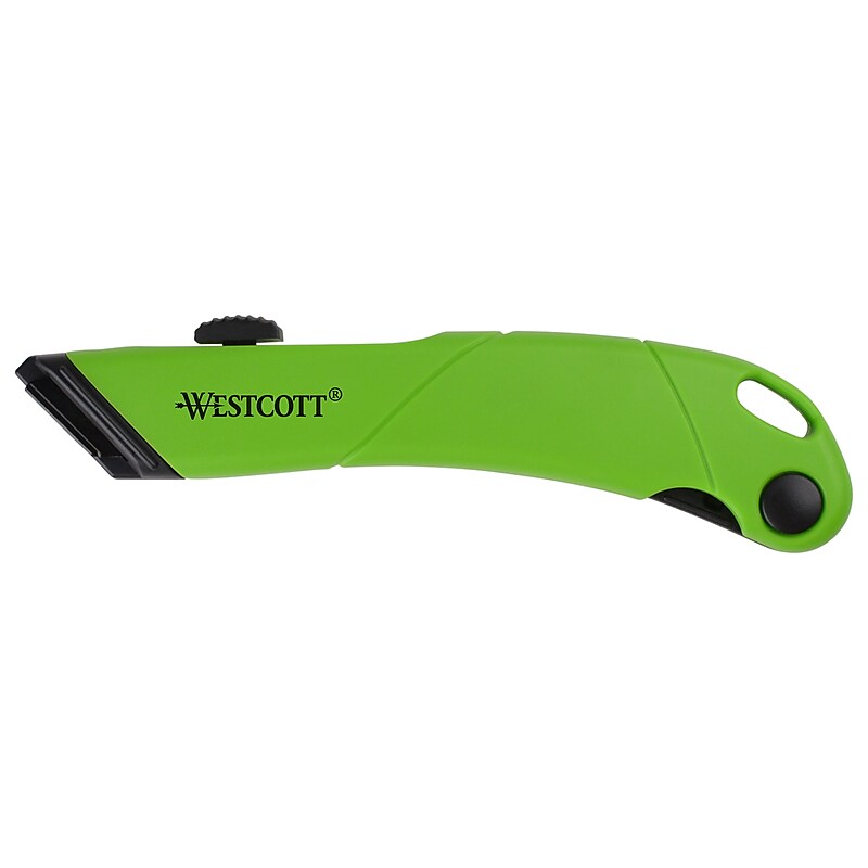 Westcott Retractable Safety Cutter, Green (00741) image 1