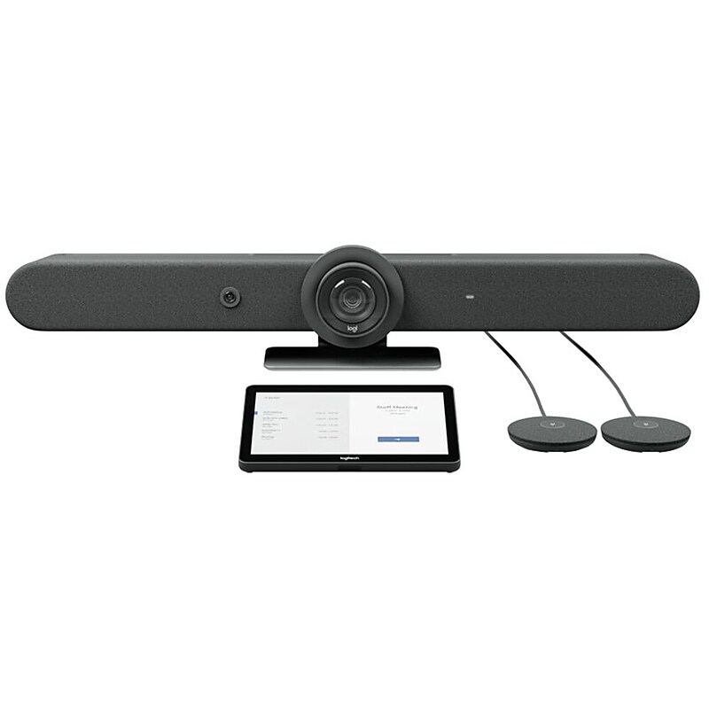 Logitech Meeting Room Solutions 4K Video Conferencing System Bundle, Tabletop Mount, Graphite (991-000534) image 1