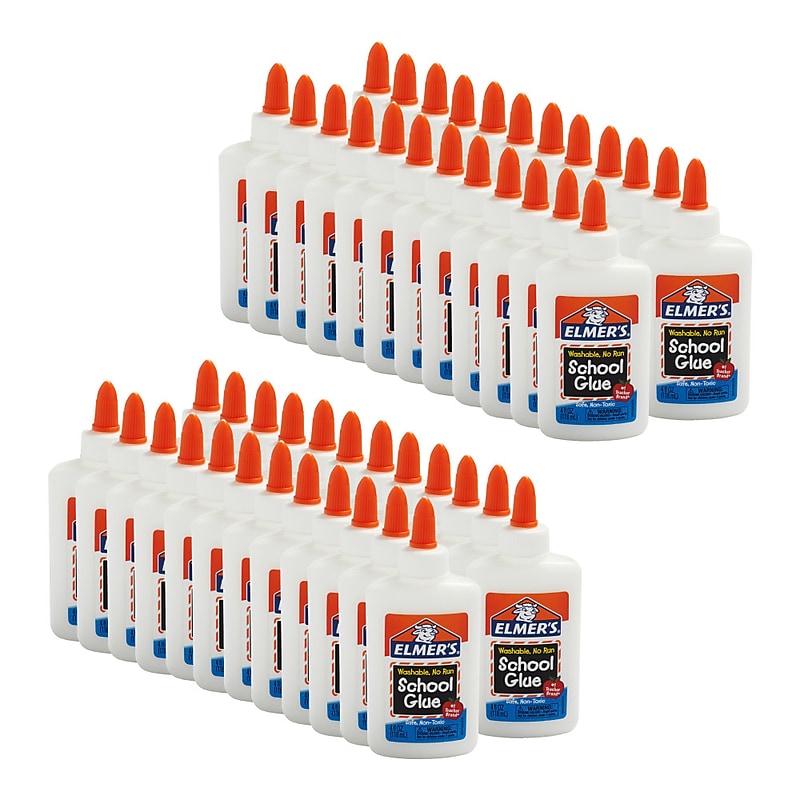 Elmer's Washable Liquid School Glue, 4 oz., White, 48/Box (E304CS-NR) image 1