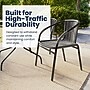 Flash Furniture Lila 28'' Square Table with 2 Rattan Stack Chairs, Gray (TLH073SQ037GY2)~#|#~C22266B7-54B7-4D81-B4A45AC1C258A34C_sc7