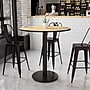 Flash Furniture 42'' Round Laminate Table Top with 24'' Round Bar-Height Table Base, Natural (XURD42NTTR24B)~#|#~C2235B99-EEDF-497F-9A613DF24A874A3A_sc7