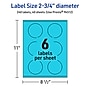 Avery Printable Circle Multipurpose Labels, 2.75" Dia., Bright Blue, 240/Pack (94512)~#|#~C223AC0D-3E3D-4D6F-917ED9AC4135B609_sc7