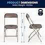 Flash Furniture HERCULES™ Plastic Armless Folding Chair, Premium Brown, 10/Pack~#|#~C23DEFF5-3E91-4310-8E93809EEBB2F1C0_sc7