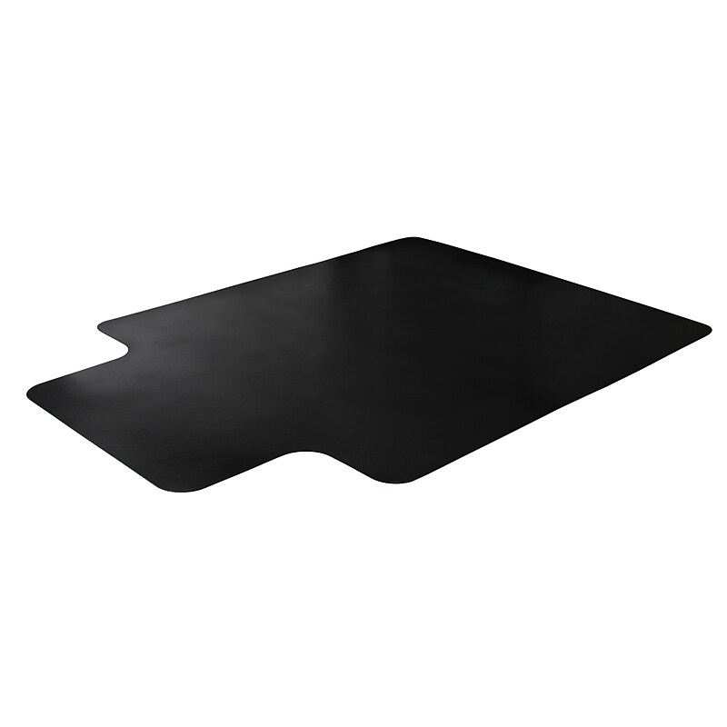 Floortex Advantagemat Chair Mat with Lip, 45" x 53", Designed for Low-Pile Carpet, Black Vinyl (FR114553LLBV) image 1