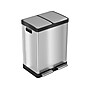 HLS Commercial Stainless Steel Trash & Recycling Bin Combo, 16-Gallon, Silver (HLSS16RFR)~#|#~C248C30E-A519-4CDC-878FD9130DF94BBC_sc7