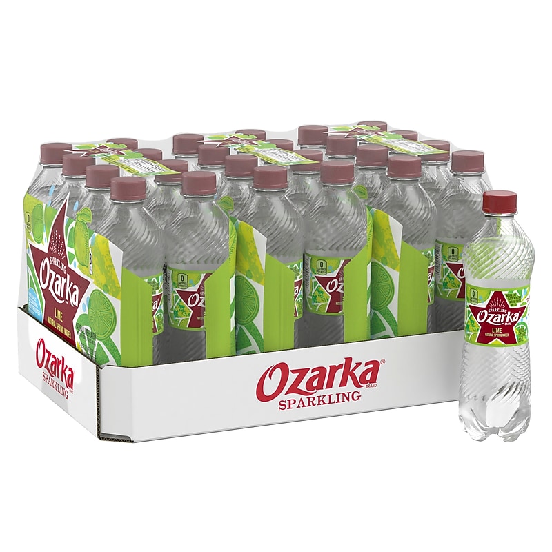 Ozarka Sparkling Water, Zesty Lime, 16.9 oz. Bottles, 24/Carton (12349550) image 1