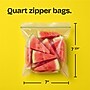 Glad Zipper Storage Bags, Quart, 25 Bags/Box (55052)~#|#~C24962D2-BDAC-49A3-A73837212D76A156_sc7