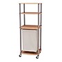Household Essentials 1-Section Rolling Hamper with Lid, Steel, Ashwood (7052-1)~#|#~C24A99E5-8974-417C-924829220751BC2E_sc7