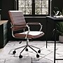 Martha Stewart Piper Faux Leather Swivel Executive Chair, Saddle Brown/Polished Nickel (CH2209212BR)~#|#~C24AD361-B303-4E5A-818826953192377F_sc7