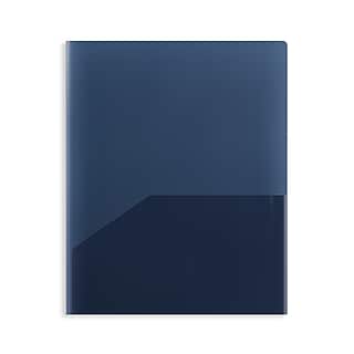Staples Matte 2-Pocket Plastic Portfolio Folder with Fasteners