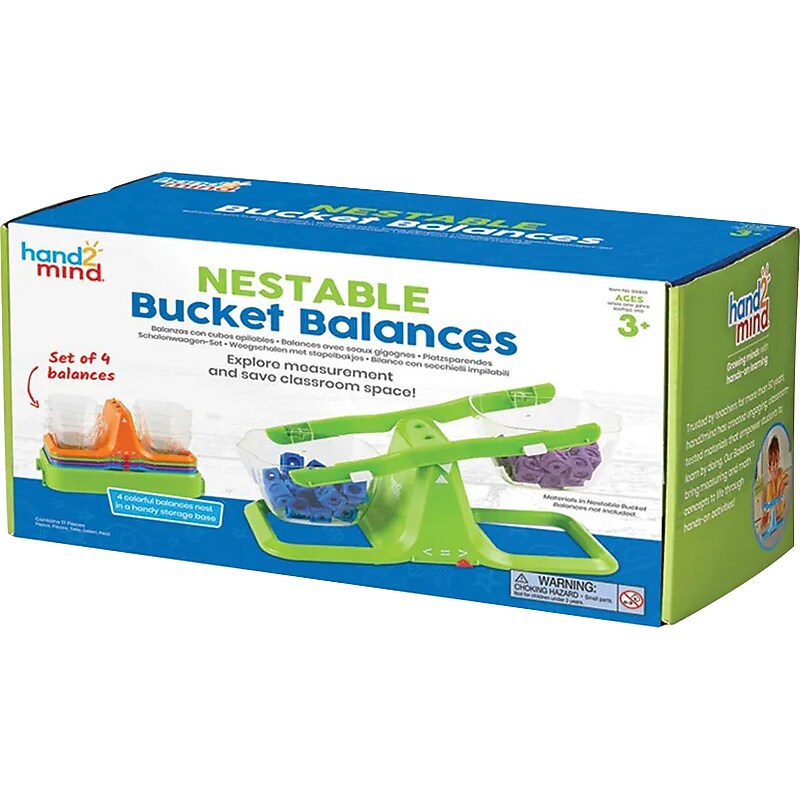 hand2mind Nestable Bucket Balances, 4/Set (93403) image 1