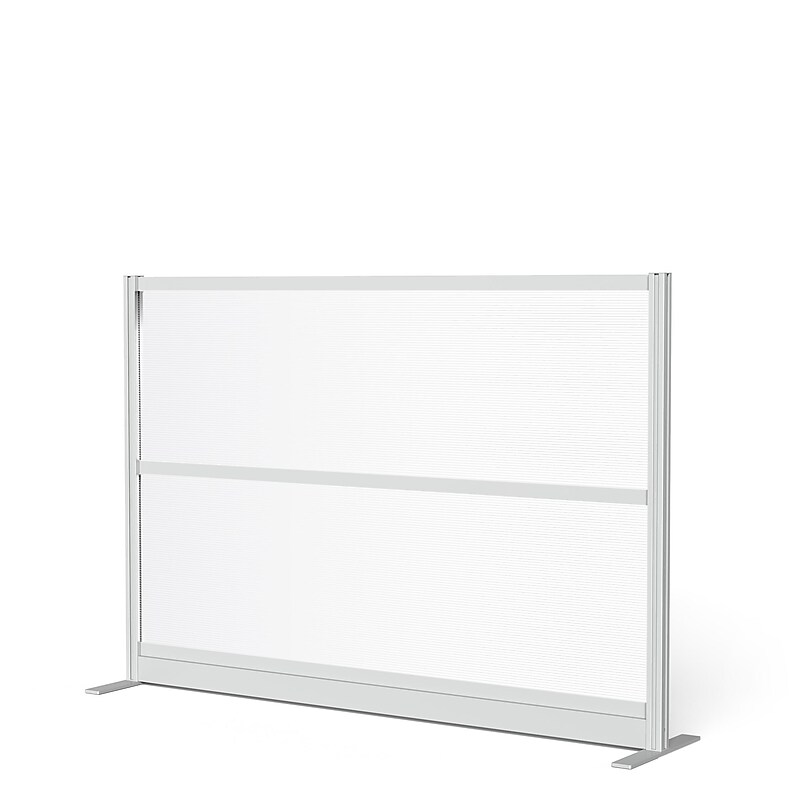Luxor Translucence 2-Panel Room Divider, 48"H x 70"W, Translucent Plastic (PPWL009) image 1