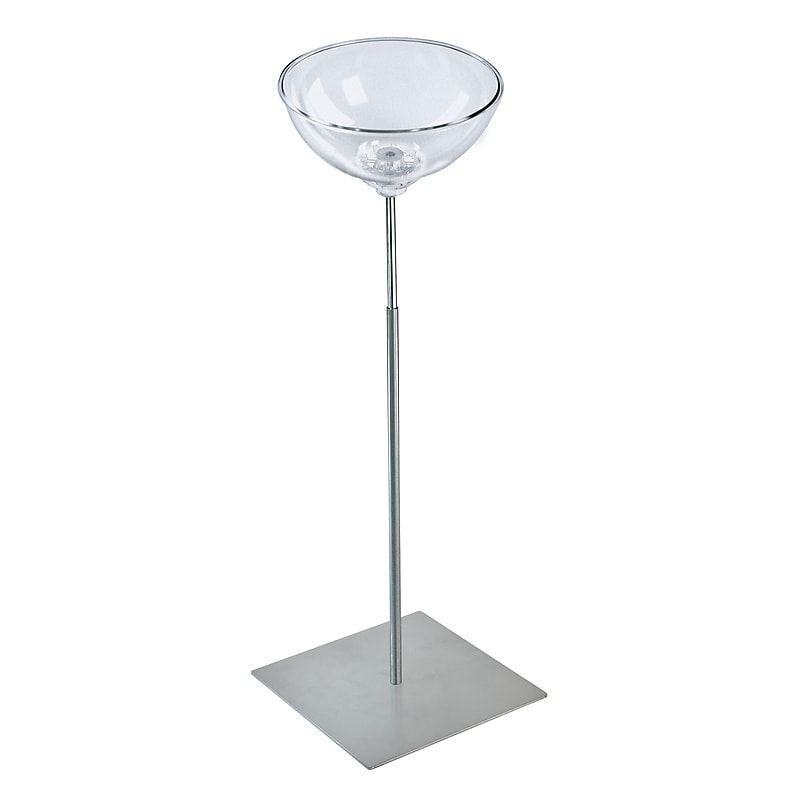 Azar 10" Bowl Floor Display, Silver/Clear (700971) image 1