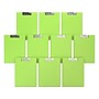 Davis Group Premium Polypropylene Clipboard, Letter Size, Lime Green, 10/Pack (4511-24-10)~#|#~C2652460-1FB3-4CF7-AA803828CD932C96_sc7
