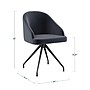 Martha Stewart Sora Velvet Swivel Task Chair, Gray/Oil Rubbed Bronze (CH222119GYBK)~#|#~C26BEA4D-213E-483D-855B4818F15F2256_sc7