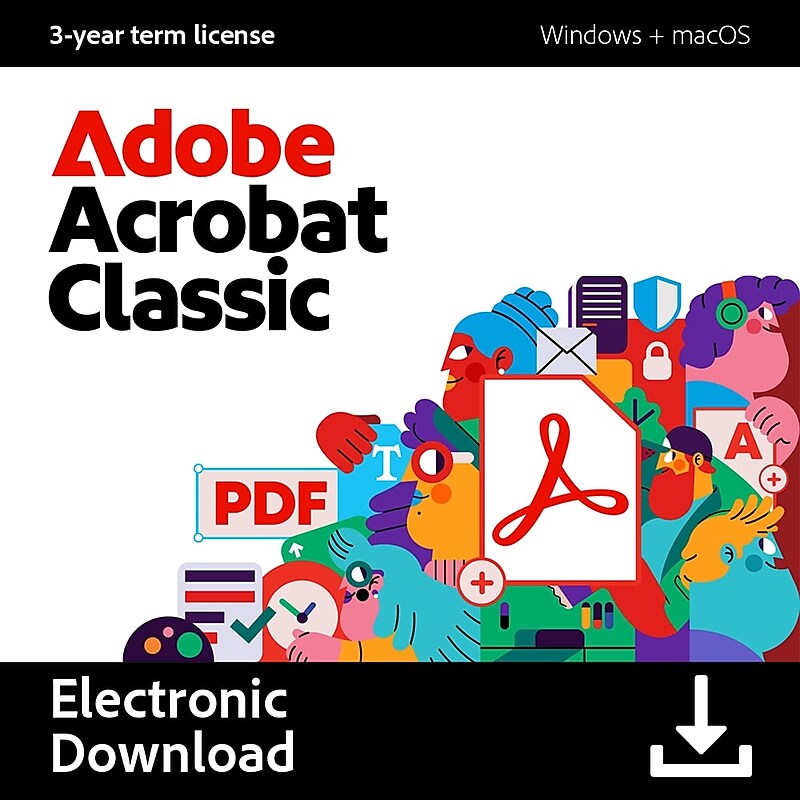Adobe Acrobat Classic for 1 User, Windows and macOS, Download (ADO951800V562) image 1